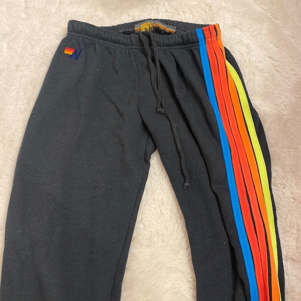 Aviator Nation gray with stripes sweatpants